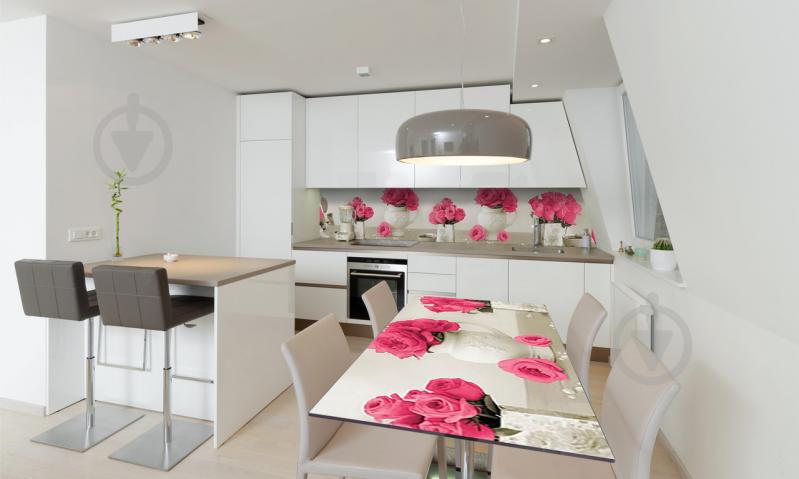 Наклейка виниловая на стол Zatarga «Букет розовых Роз» 600х1200 мм Z180653st Наклейка виниловая на стол Zatarga «Букет розовых Роз» 600х1200 мм Z180653st