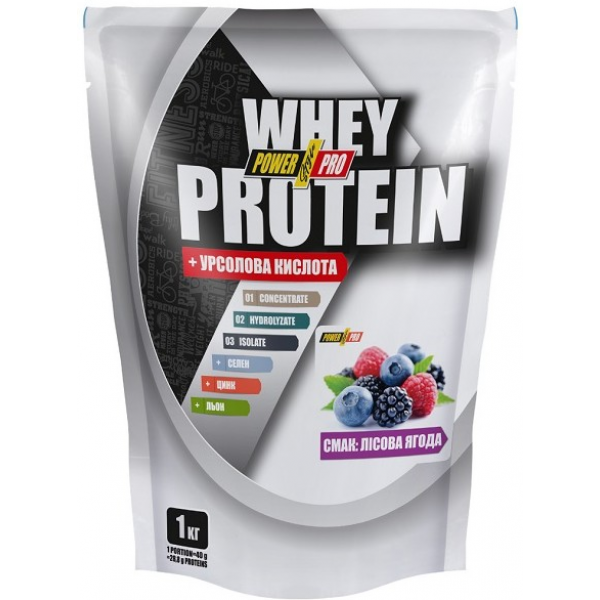 Протеїн Power Pro Cube Whey Protein 1 кг Лісова ягода