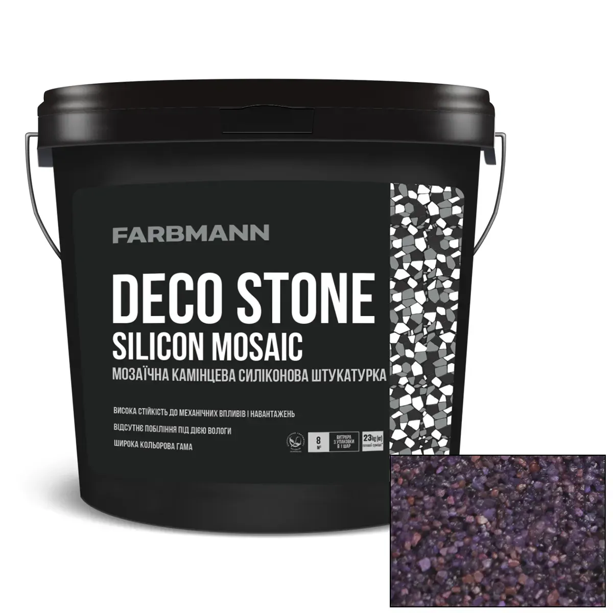 Мозаїчна силіконова штукатурка Farbmann DECO STONE SILICON MOSAIC QT7 23 кг (2761553828)