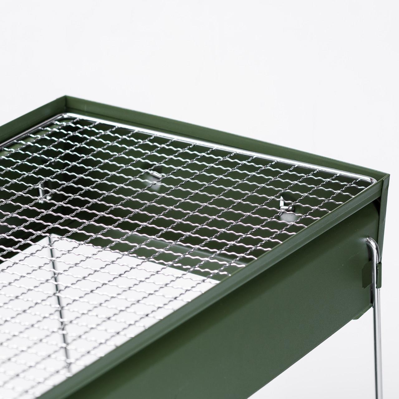 Мангал портативний складаний з решіткою 51,5x23x25 см (4056) - фото 16