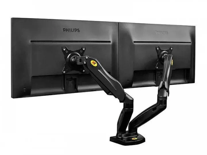 Настольный крепеж NB F160 для 2 мониторов 17-30" Черный (10251) - фото 2 Настольный крепеж NB F160 для 2 мониторов 17-30" Черный (10251) - фото 2