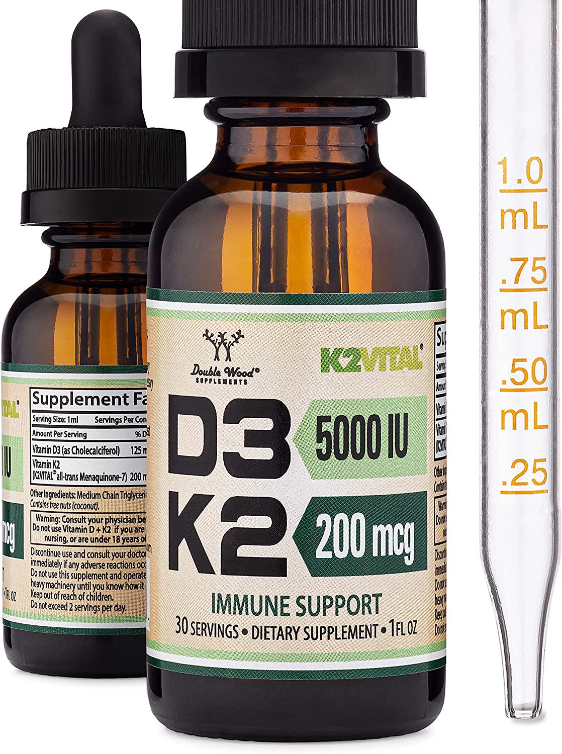 Вітаміни Double Wood Vitamin D3 K2 Liquid Drops 30 мл (00000037672) - фото 1