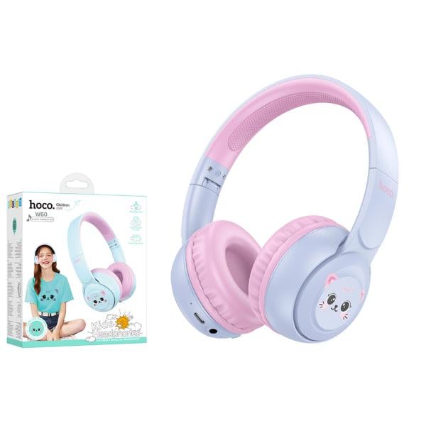 Наушники Stereo Hoco W60 Bluetooth Розовый (23618092) Наушники Stereo Hoco W60 Bluetooth Розовый (23618092)