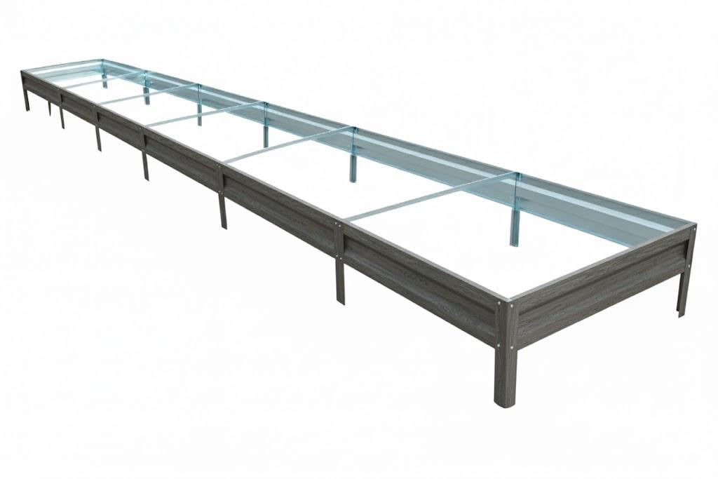Грядка оцинкованная SIMBUD 0,45 мм 6х0,8 м Grey wood (30668774)