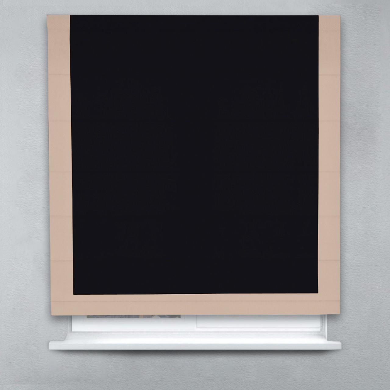 Римская штора Блэкаут Перфект с кантом 210х170 см Черный/Бежевый