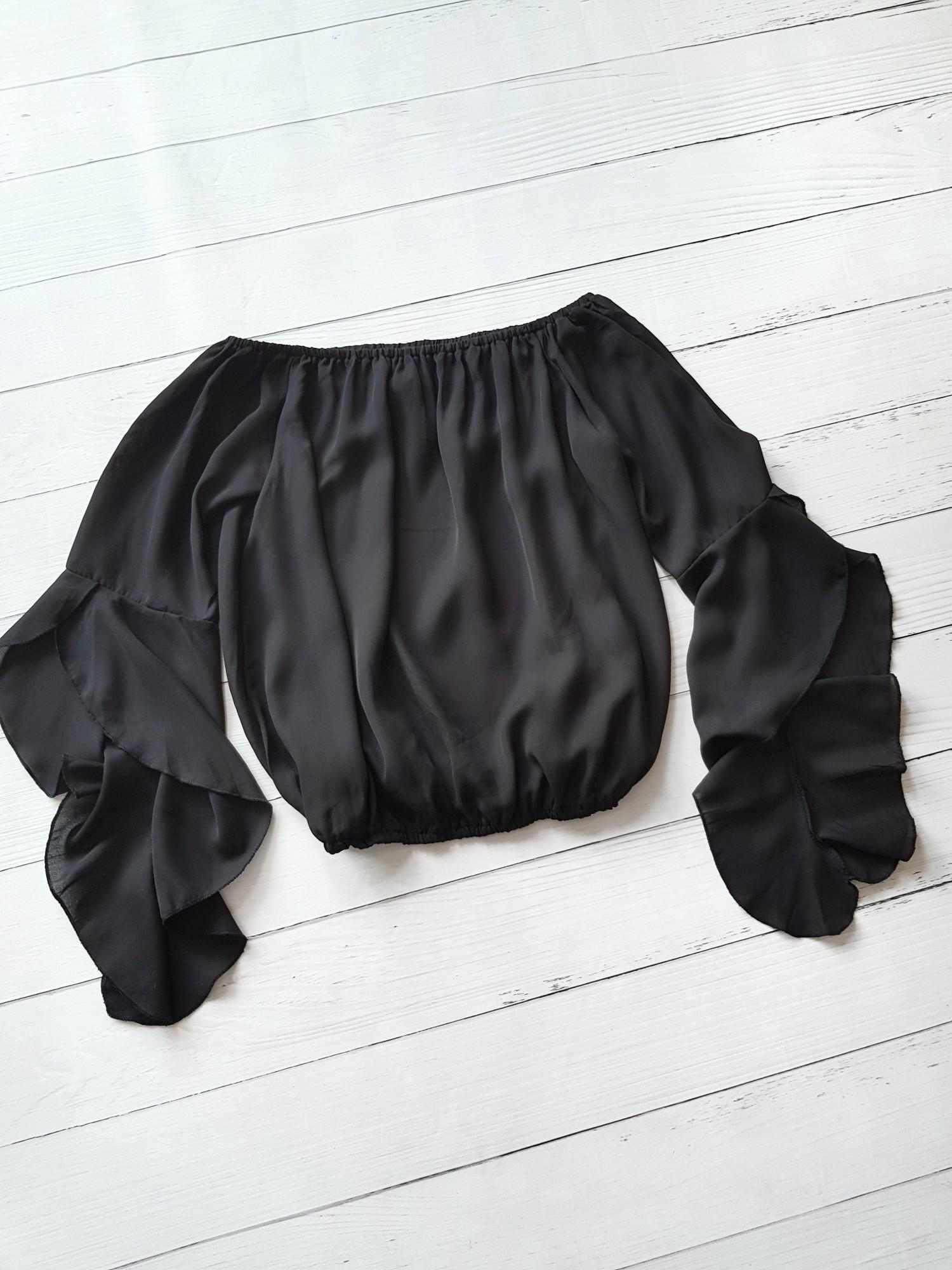 Блуза Boohoo с фигурными рукавами XL Черный (10410/48) - фото 8