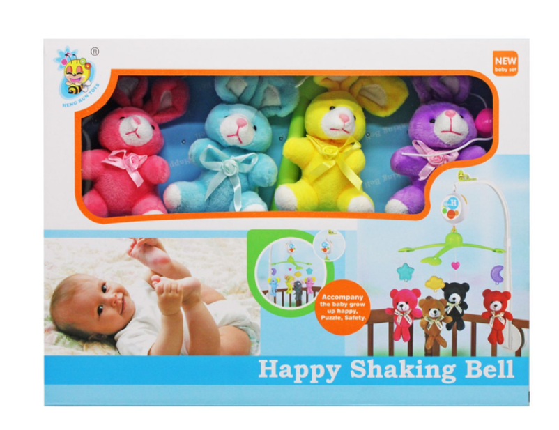 Мобиль музыкальный Разноцветные кролики (D153/152)