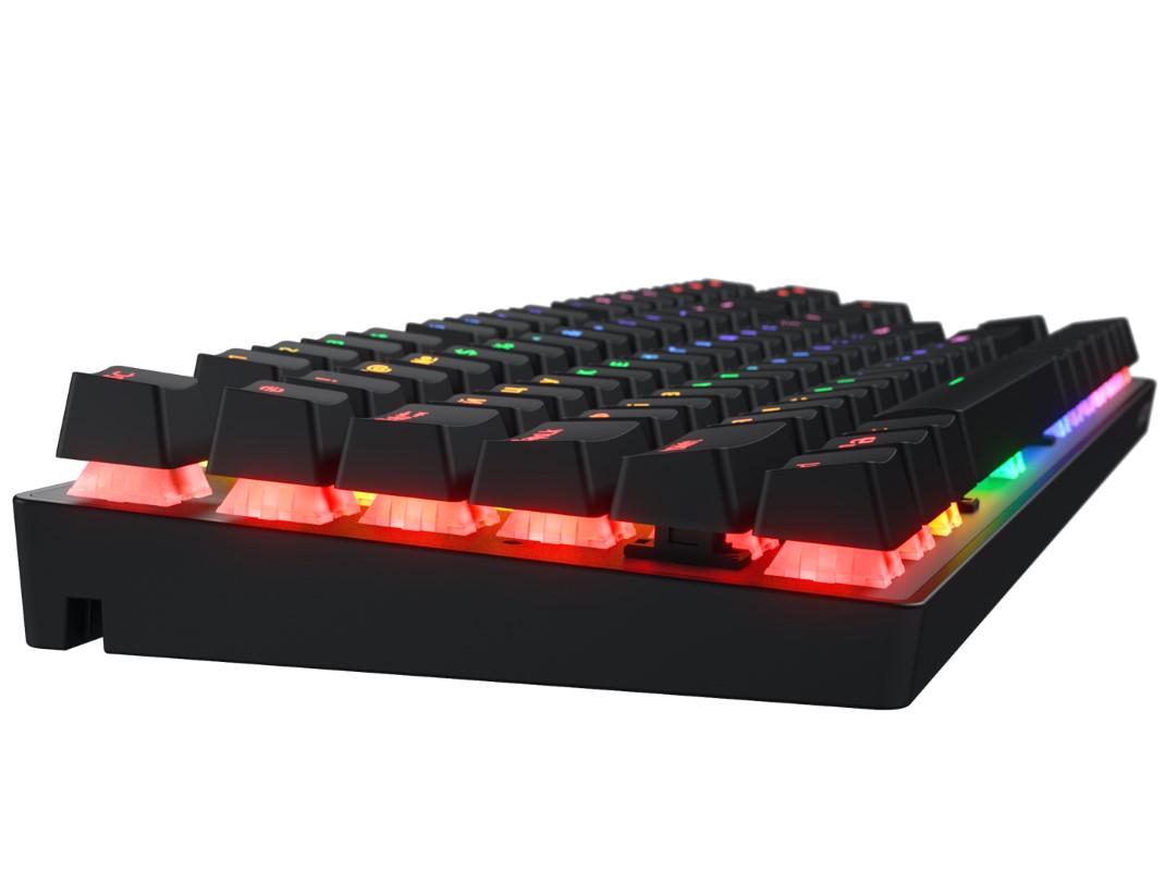 Клавіатура механічна ігрова бездротова HATOR HTK287UA Icefall Mecha TKL Wireless Rainbow Black - фото 4