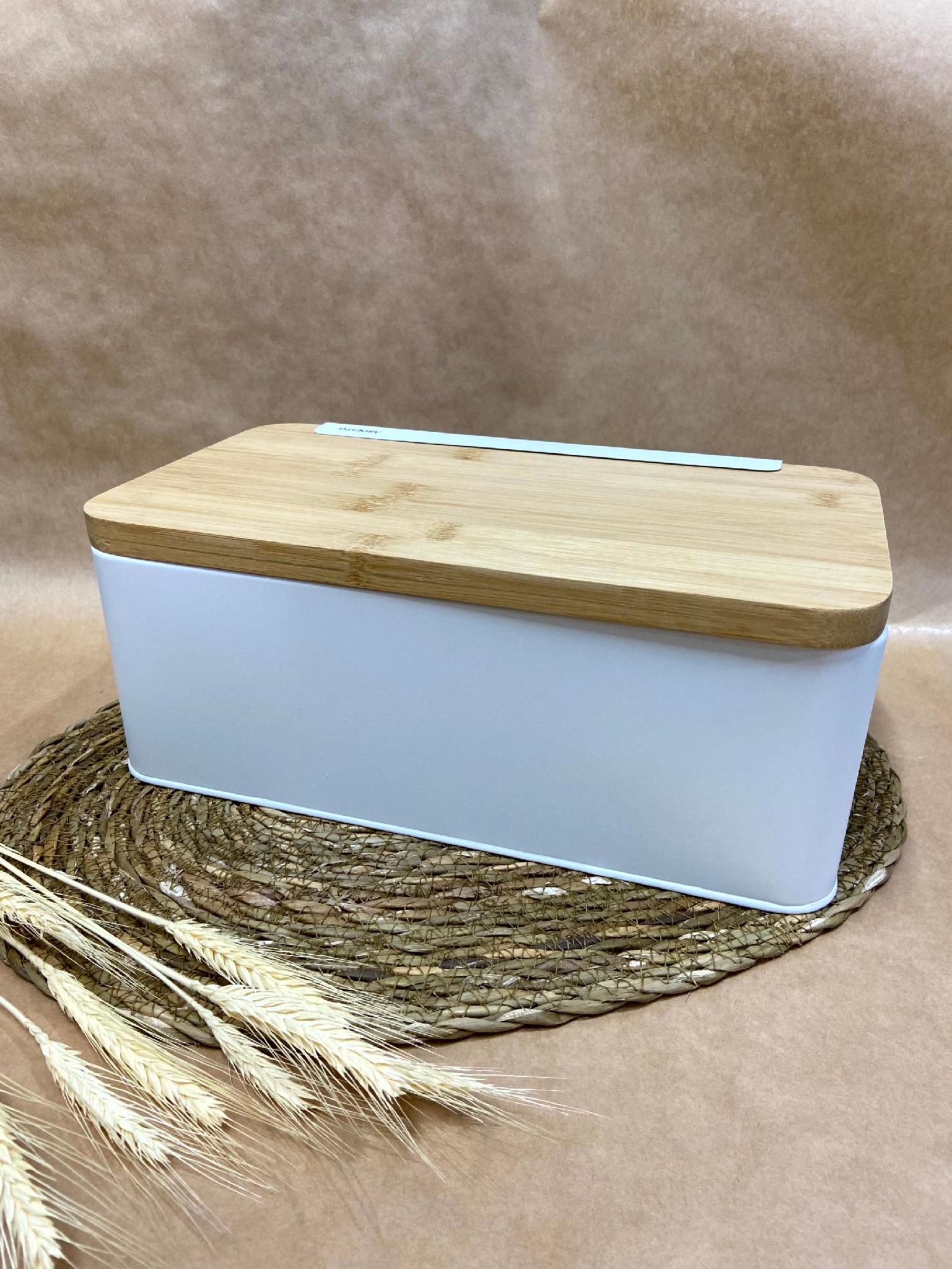 Хлебница металл/бамбук Midori 33х13х18 см