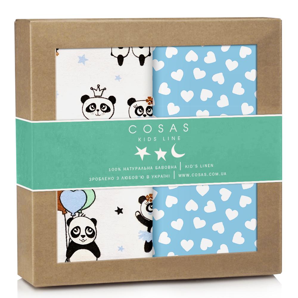 Набор пеленок Cosas Panda Star Love 80х100 см 2 шт. (4822052035726) Набор пеленок Cosas Panda Star Love 80х100 см 2 шт. (4822052035726)