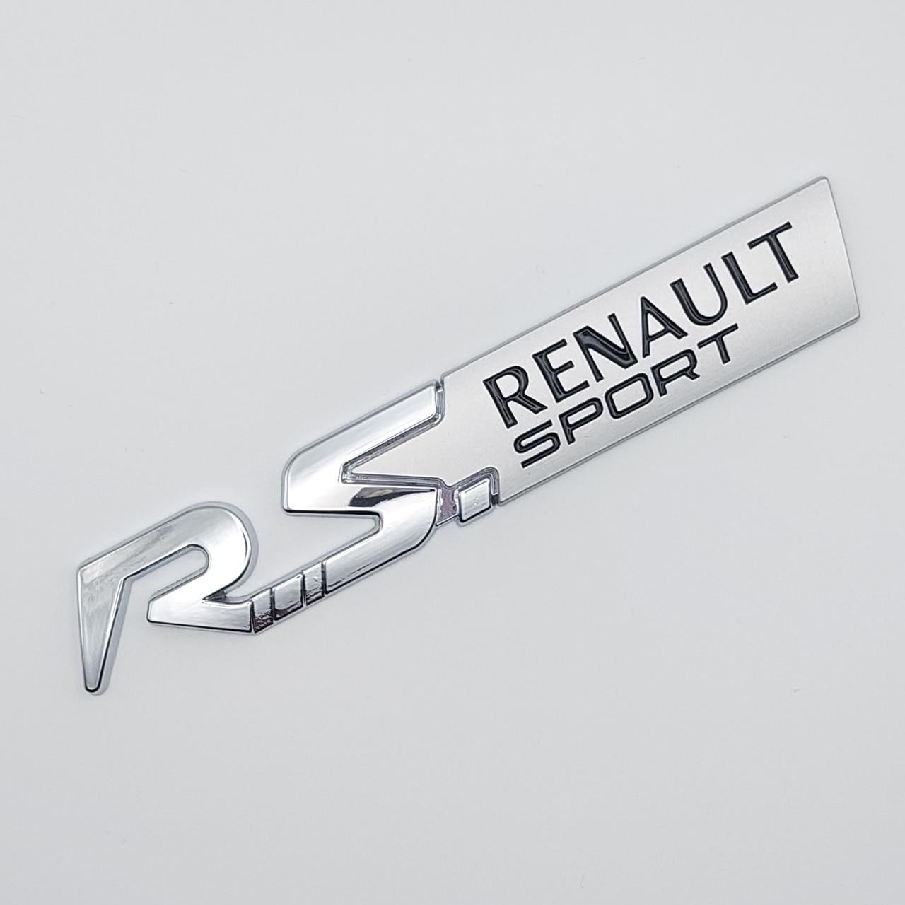 Эмблема Renault Sport на крышку багажника Хром матовый/Черный глянцевый (1744902522)