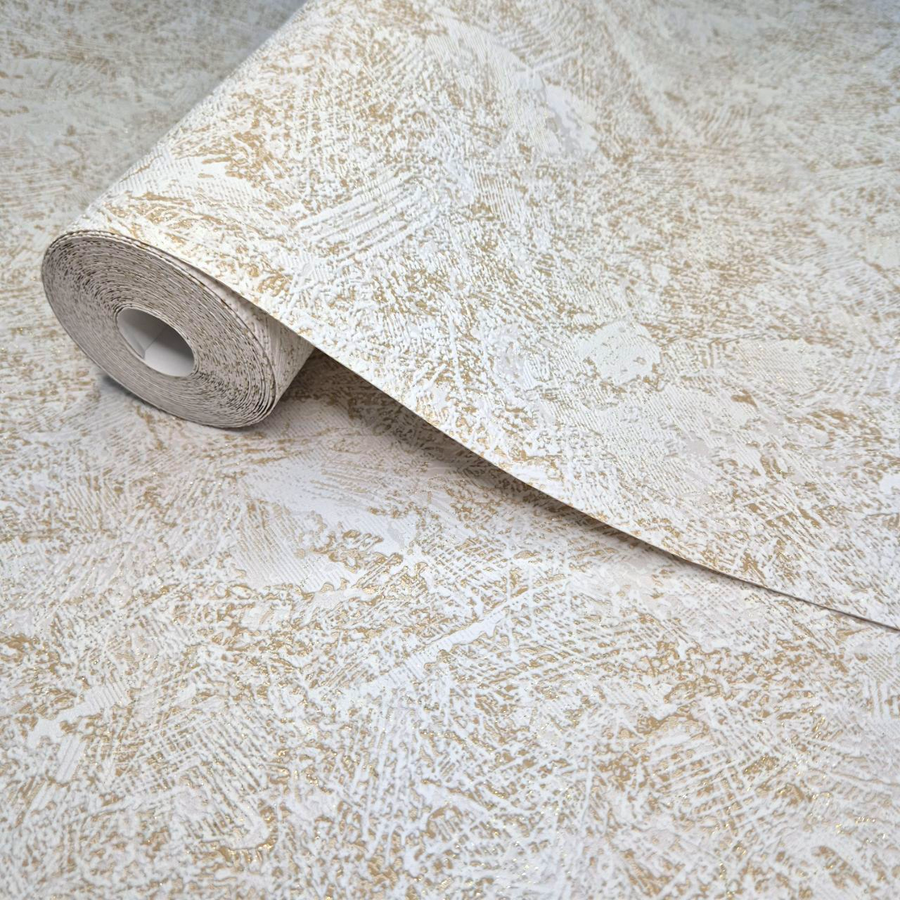 Шпалери вінілові паперові Слов'янські шпалери 5778-05 під штукатурку в спальню/кухню/зал/коридор/вітальню/кімнату 10x0,53 м Бежевий (2525780190)