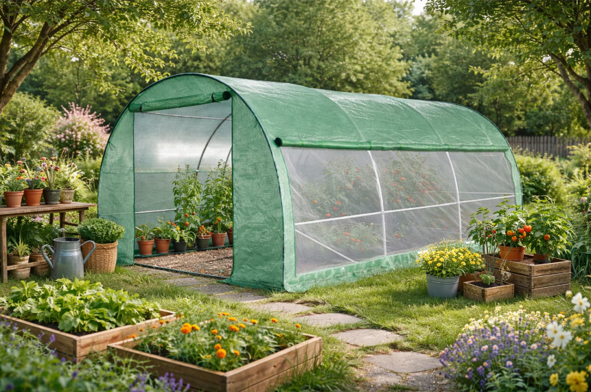 Теплиця садова Expand з москітною сіткою каркас з труби 25 мм 2,5x4x2 м 10 кв. м (33057152)