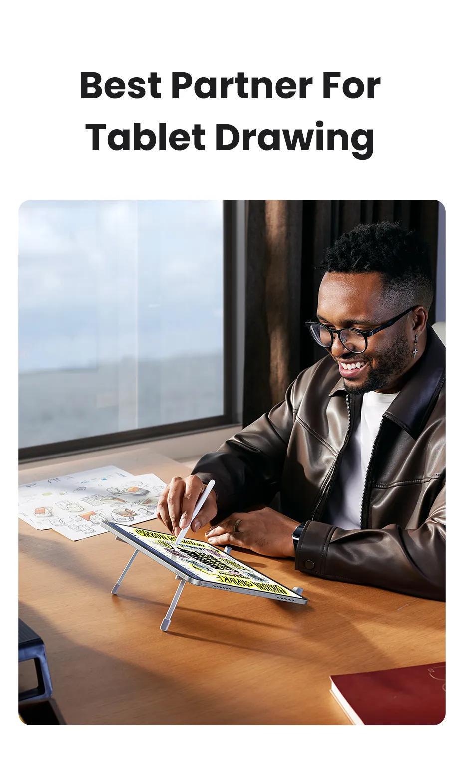 Підставка для ноутбука UGREEN до 17.3" алюмінієва складана легка вентильована Сріблястий (15622) - фото 7