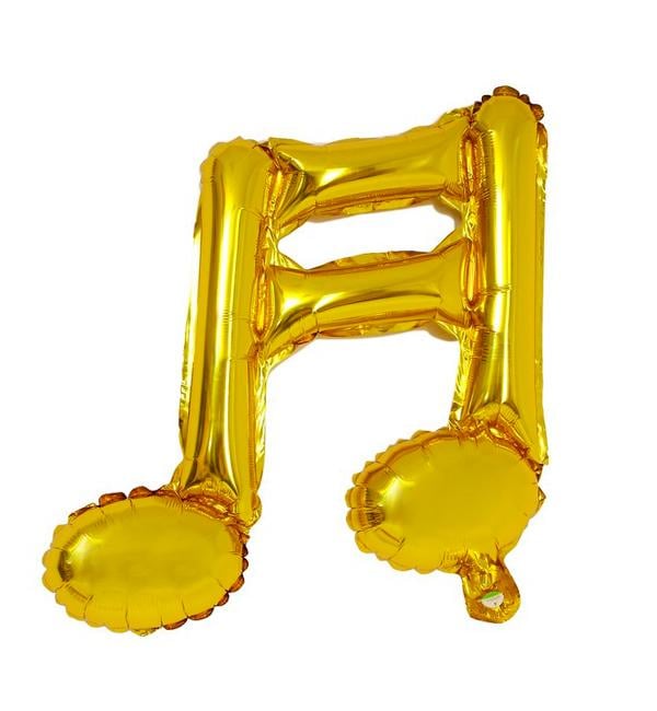 Воздушный шар Нота двойная 46х44 см Золотой (415491)