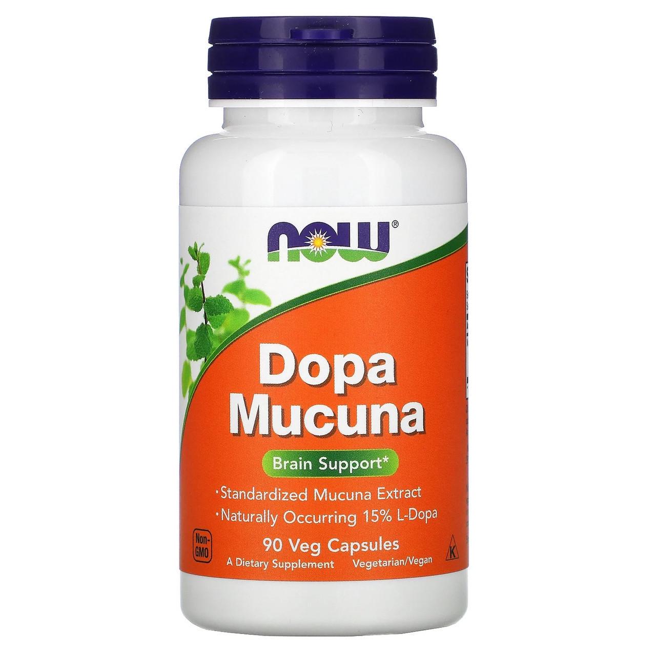 Вітаміни Now Foods Dopa Mucuna підтримка роботи мозку 90 рослинних капс. (1433440035)