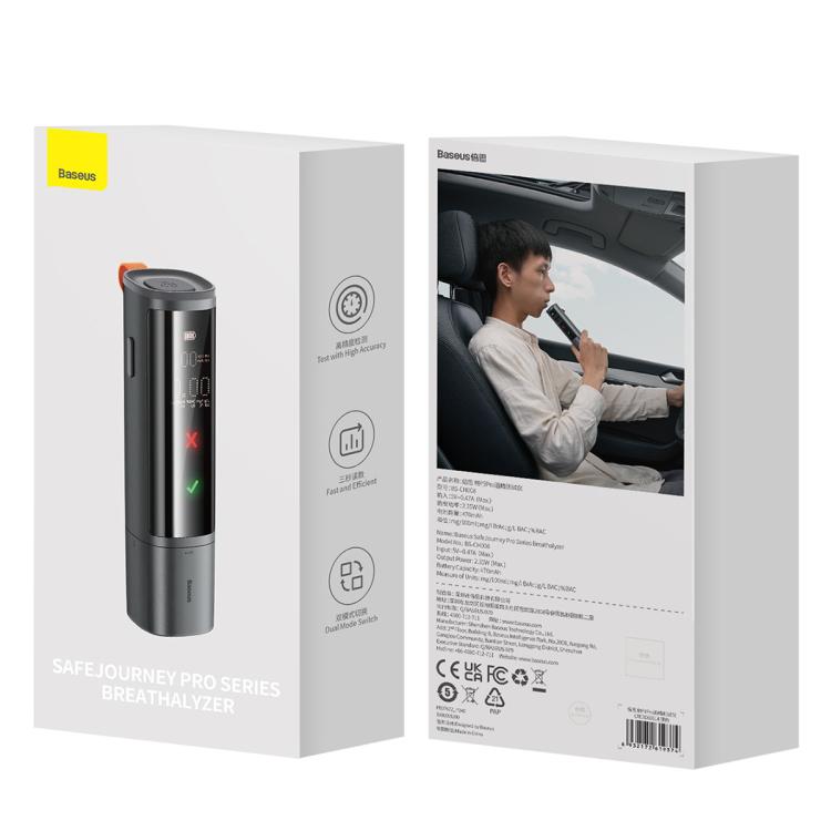 Алкотестер Baseus SafeJourney Pro Series Breathalyzer Grey (CRCX060014) - фото 12