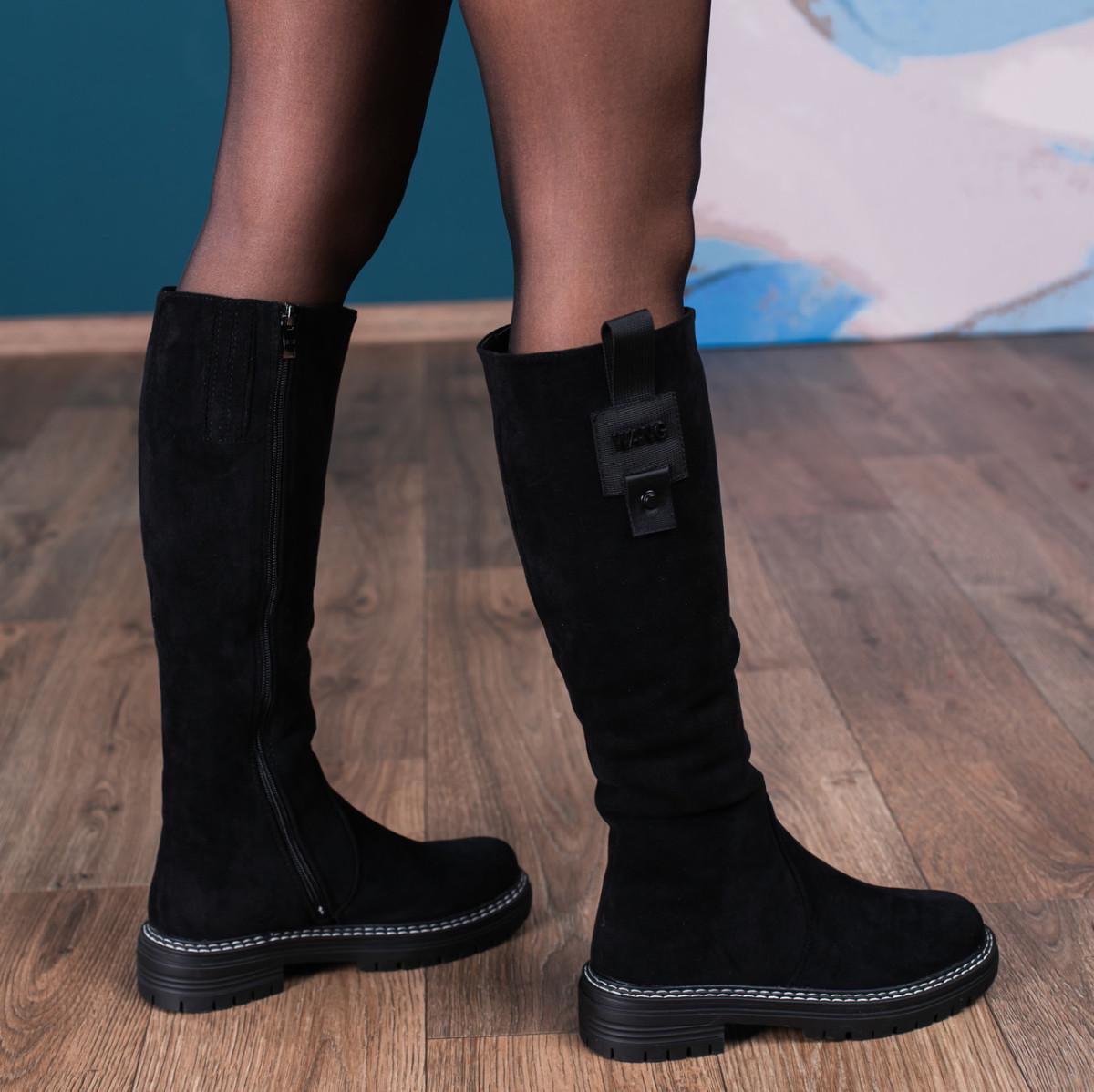 Ботфорти жіночі зимові Fashion р. 39 25 см Чорний (3414) - фото 3 Ботфорти жіночі зимові Fashion р. 39 25 см Чорний (3414) - фото 3