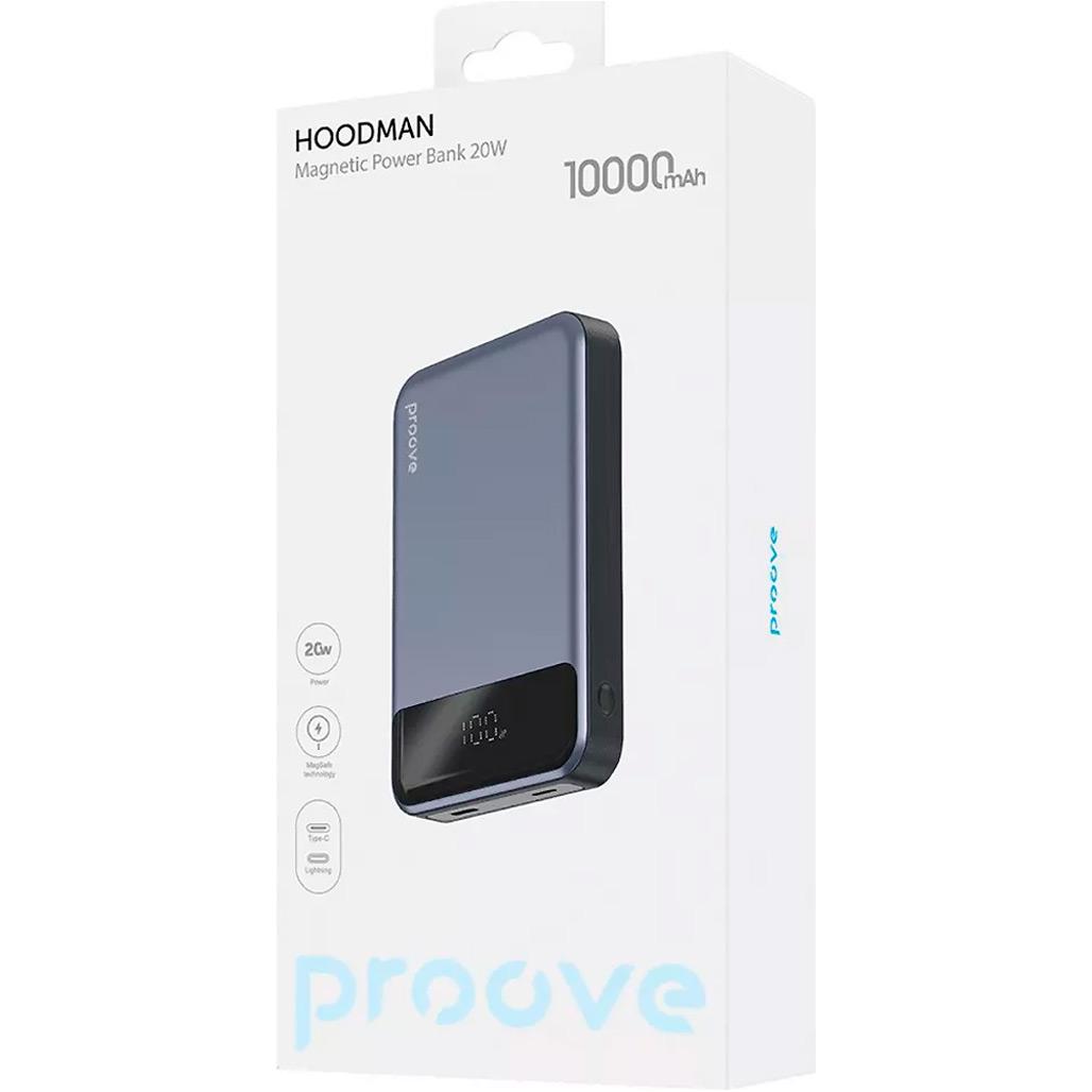 Внешний аккумулятор Proove Hoodman Magnetic 10000 mAh 20W Black (PBH120010001) - фото 4 Внешний аккумулятор Proove Hoodman Magnetic 10000 mAh 20W Black (PBH120010001) - фото 4