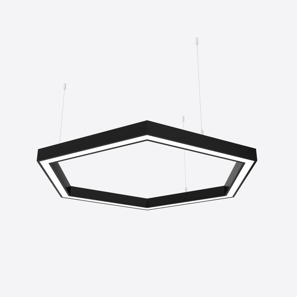 Светильник светодиодный X-LED 120 Вт шестиугольник 860x745x43 мм Черный (LSNH-120b)