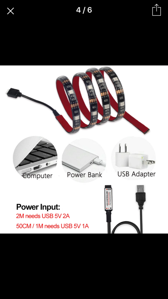 Світлодіодна стрічка USB RGB IP65 2 м Чорний (10416704) - фото 5 Світлодіодна стрічка USB RGB IP65 2 м Чорний (10416704) - фото 5