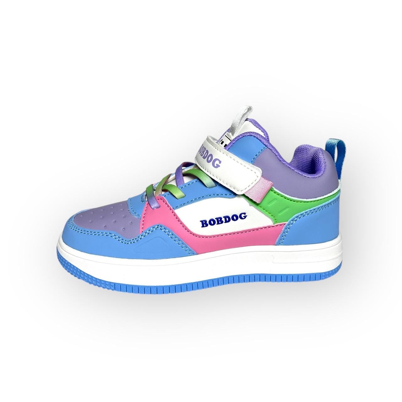 Кроссовки детские высокие для девочки BobDog р. 30-18,6 см Голубо-розовый (31043330)