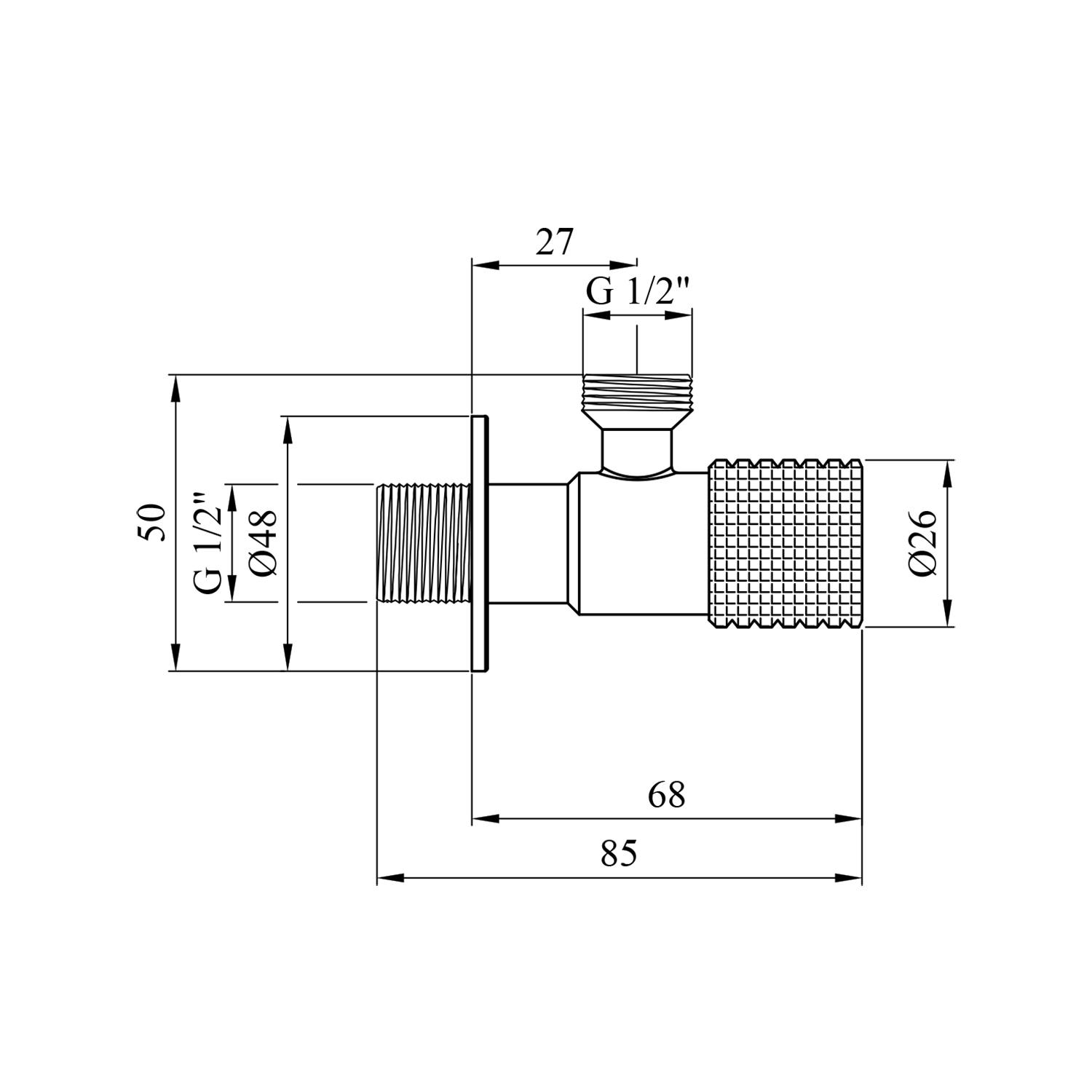 Кран кульовий Kroner KRP Edelstahl Klassisch-CHS201 CV031408 1/2" ЗЗ кутовий (173774) - фото 2 Кран кульовий Kroner KRP Edelstahl Klassisch-CHS201 CV031408 1/2" ЗЗ кутовий (173774) - фото 2