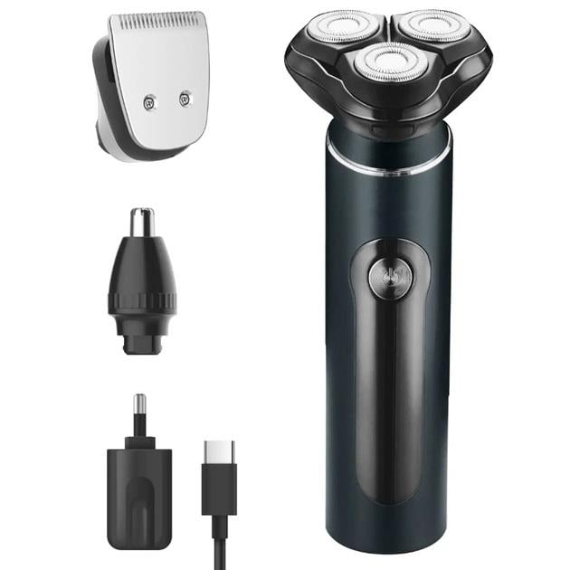 Электробритва аккумуляторная Adler AD 2940 с триммером для бороды/носа и ушей Black (23160192)