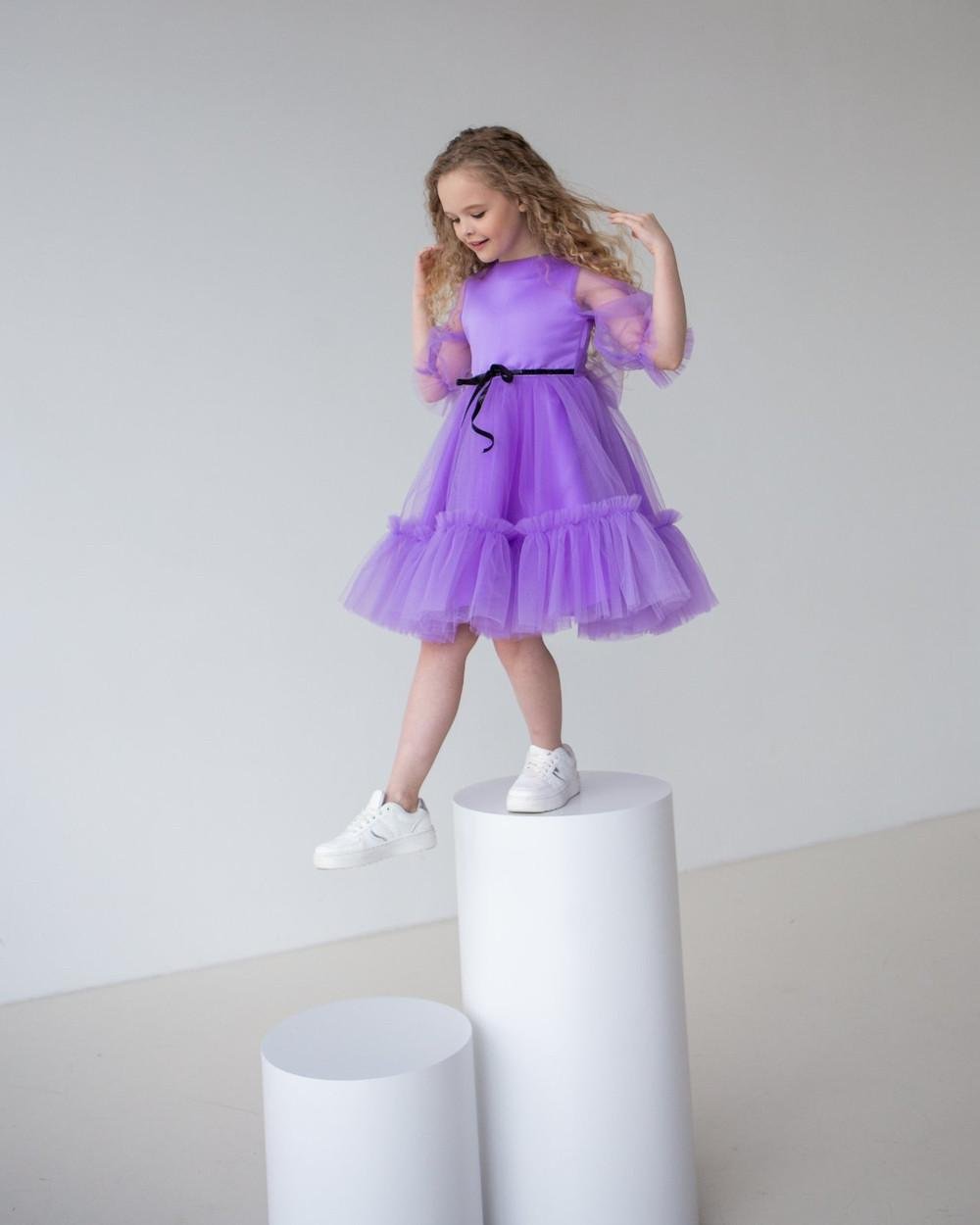Платье праздничное для девочки 110 см Фиолетовый (2229163178) - фото 7
