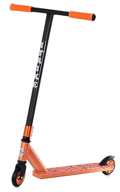 Самокат трюковий iTrike поліуретанові колеса 100 мм Чорно-помаранчевий (SR 2-066-1-OR1) - фото 1