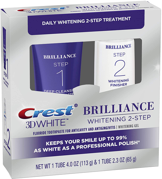 Система відбілювання зубів Crest 3D White Brilliance Daily Cleansing дворівнева 113 г/65 г