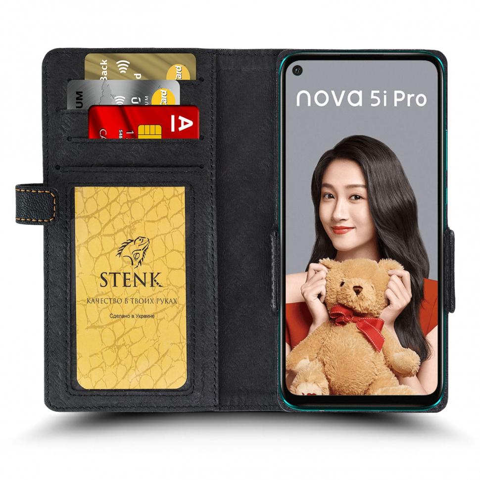 Чехол книжка Stenk Wallet для Huawei Nova 5i Pro Черный (67249)
