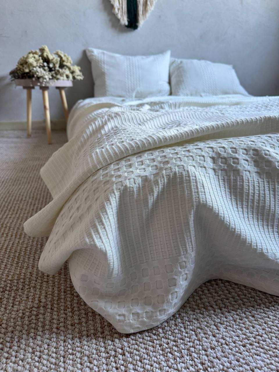 Покрывало вафельное ZEINTEX Марокко 230х260 см Молочный (24715956)