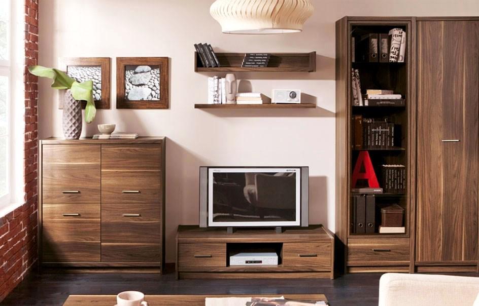 Стінка в вітальню комплект Gerbor 6 Опен з ДСП/МДФ Горіх Каліфорнійський Стінка в вітальню комплект Gerbor 6 Опен з ДСП/МДФ Горіх Каліфорнійський