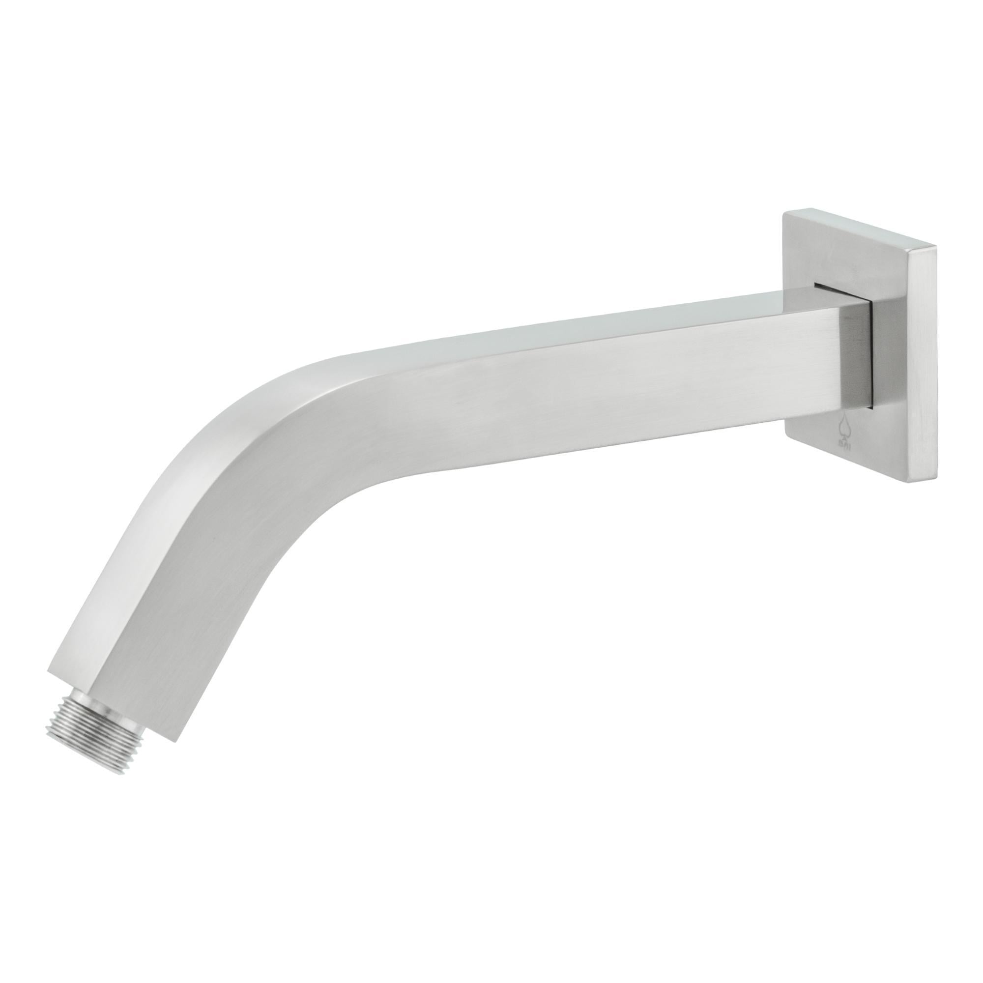 Кронштейн для верхнего душа BAI латунный настенный квадратный 18х2,5х2,5 см Никель (0447)