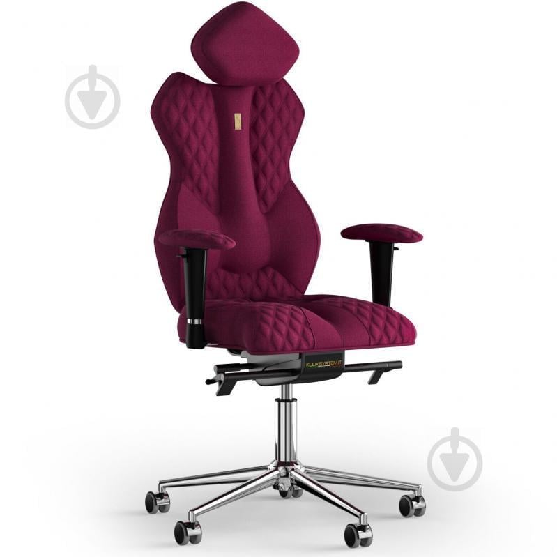 Крісло KULIK SYSTEM ROYAL Тканина з підголівником зі строчкою Рожевий (5-901-WS-MC-0508)