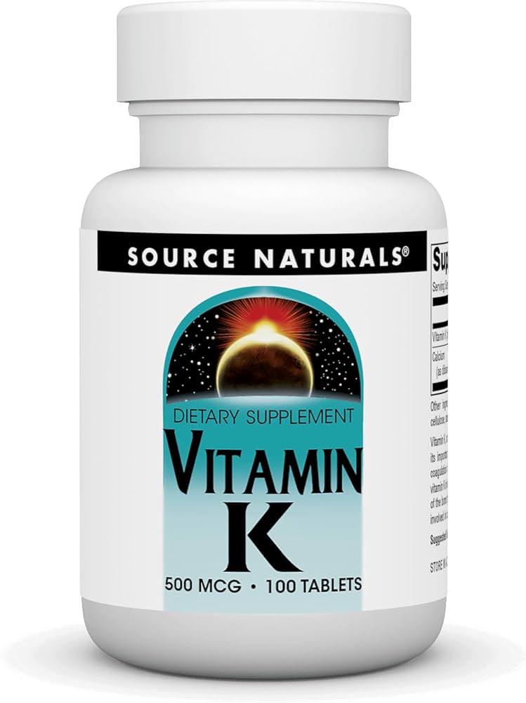Витамин K Source Naturals Vitamin K 500 mcg 100 таблеток