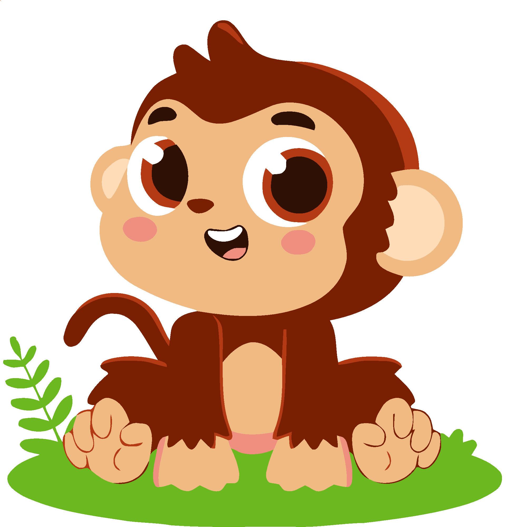 Картина по номерам Strateg Обезьяна 20x20 см (Str-HH7095)