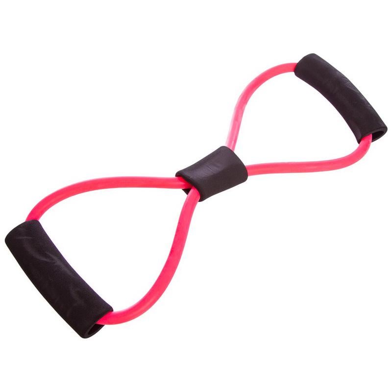 Эспандер трубчатый EasyFit Восьмерка Розовый (EF-3947-P)