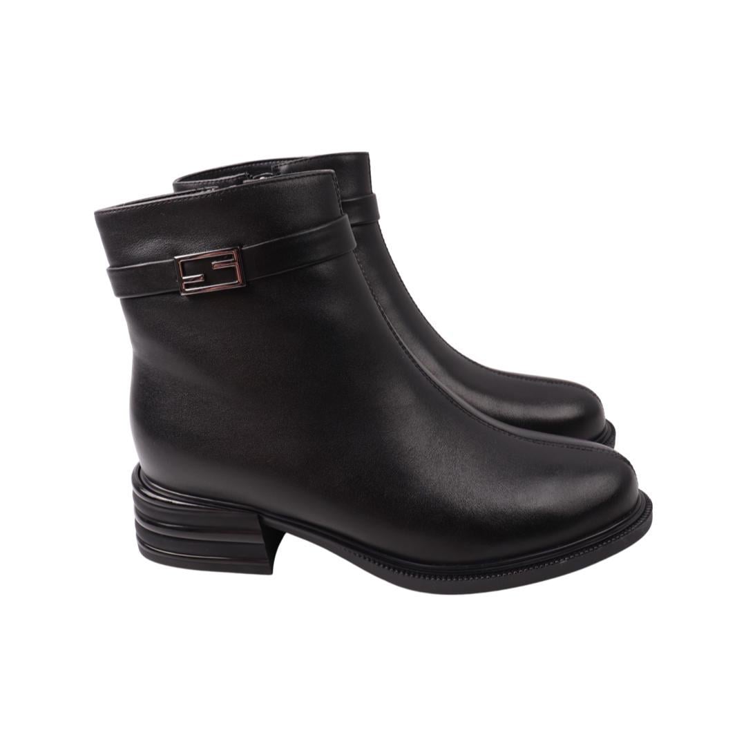 Ботинки женские Oeego из кожи р. 38 Черный (91-22ZHC)