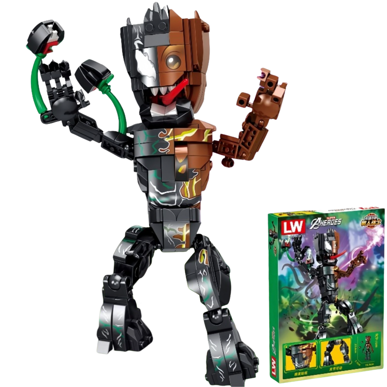 Конструктор LW Грут у стилі Венома 215 деталей Конструктор LW Грут у стилі Венома 215 деталей