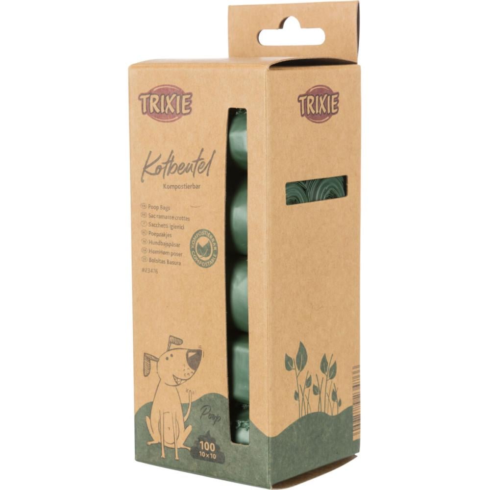 Пакеты для уборки за собакой Trixie биоразлагаемые 10 р 10 шт. Зеленый (23476)