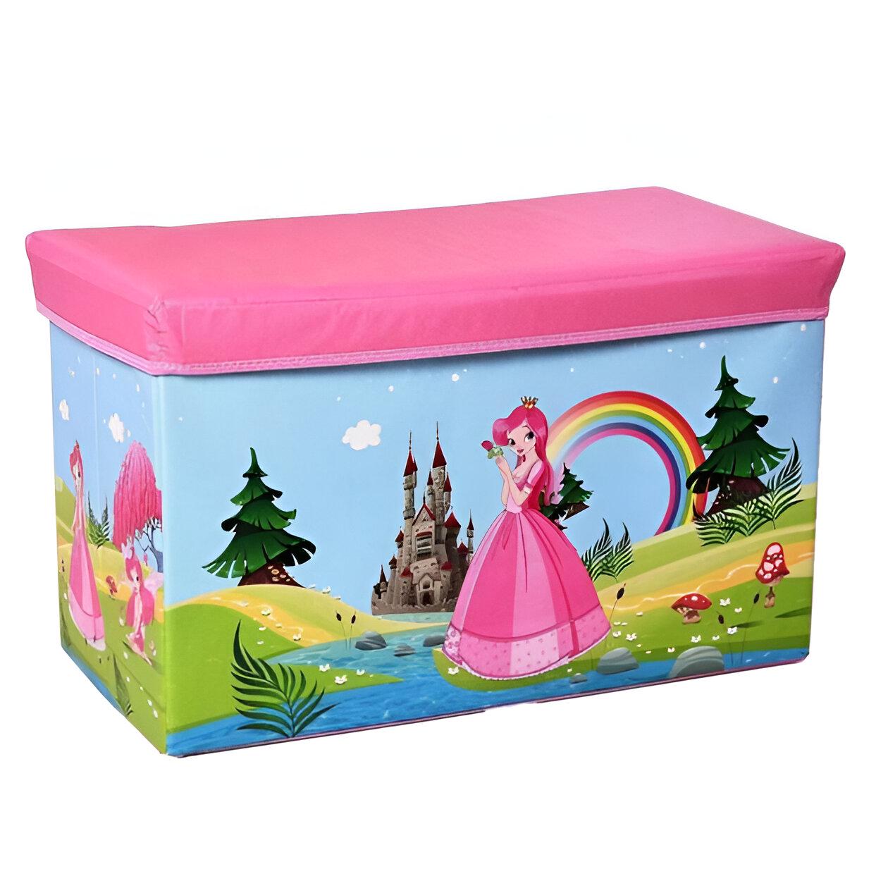 Ящик для игрушек складной с рисунком принцессы 31х60х35 см (C 68851-4)