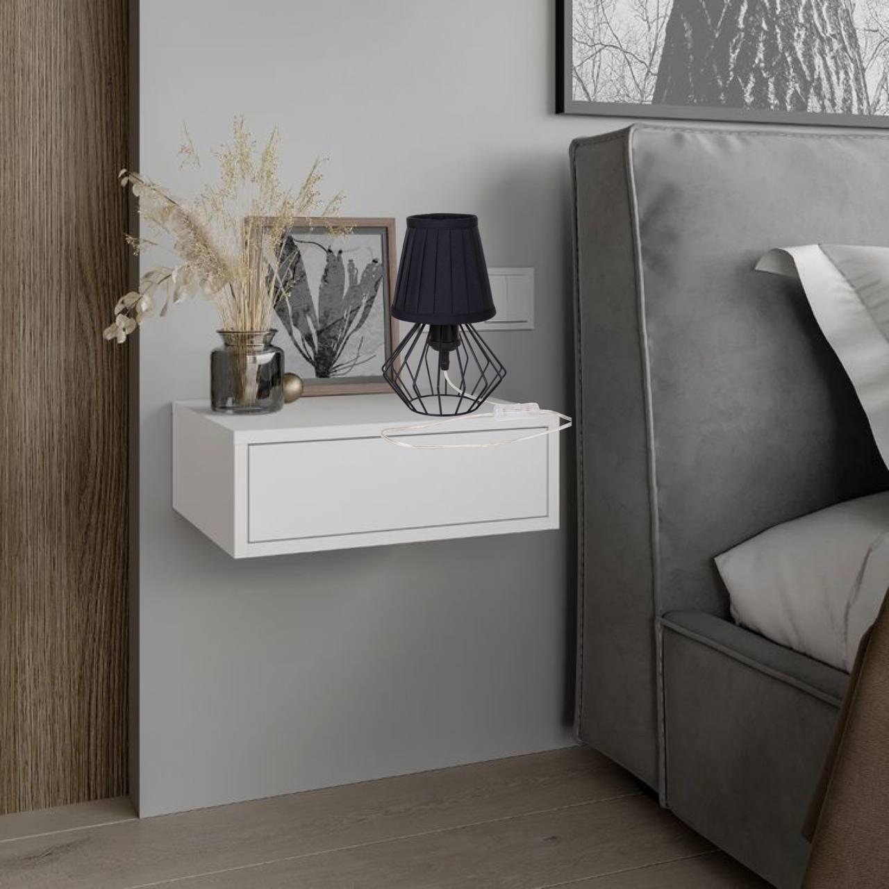 Лампа/нічник настільна з абажуром Чорний (56-T108F02 BK+BK) - фото 3 Лампа/нічник настільна з абажуром Чорний (56-T108F02 BK+BK) - фото 3