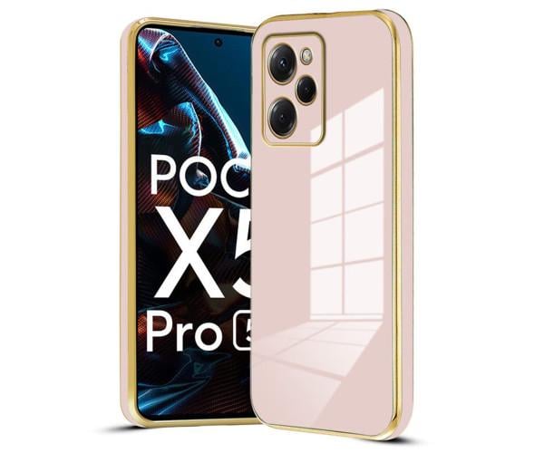 Чехол накладка Silicone Adds 6D для Xiaomi Poco X5 Pro Розовый