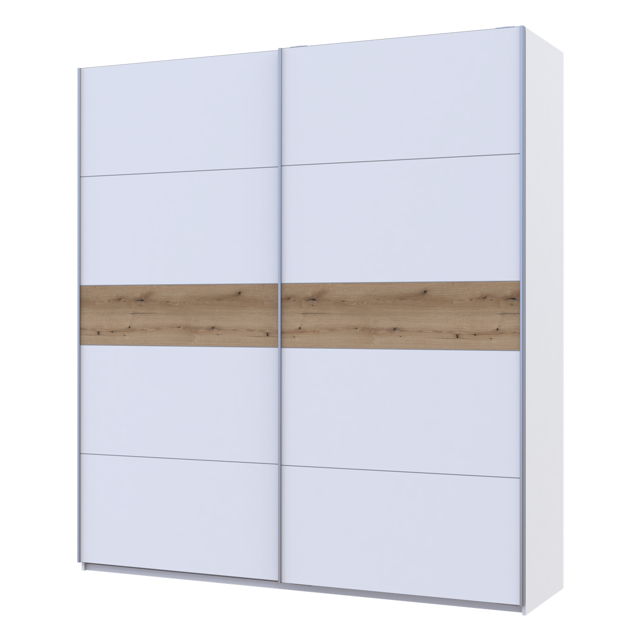 Шкаф-купе Doros G-Caiser 2 ДСП 5 частей 220х60х240 см Белый/Дуб Эвок (44900283)
