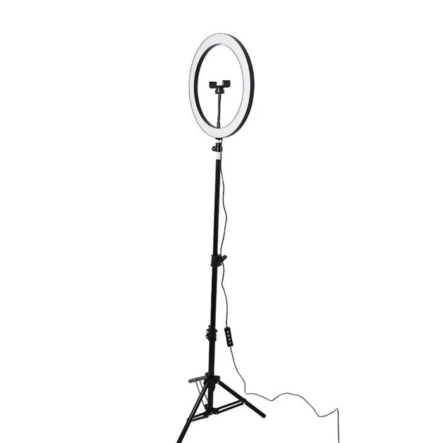 Кільцева LED-лампа Home зі штативом 26 см Чорний (17945579)