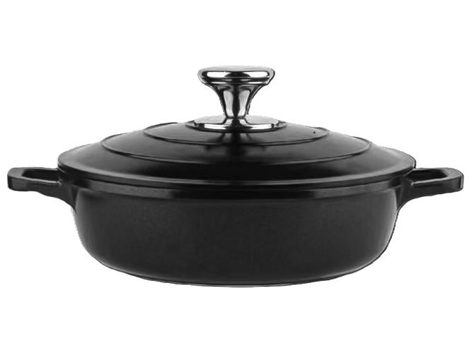 Стойник Benson BN-358 с антипригарным покрытием и металлической крышкой 24 см 2,3 л. Черный (6-18-BN-358)