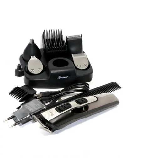 Машинка для стрижки волос Gemei 10в1 5 Вт Серый - фото 3
