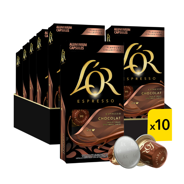 Набор кофе Nespresso LʻOR Espresso Chocolat в капсулах 100 шт. (35371291)